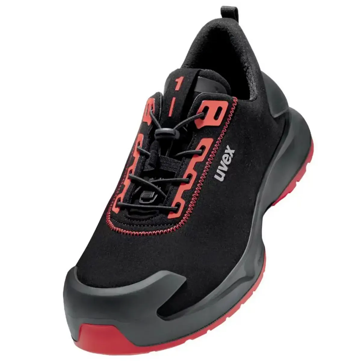 S3L PUR W11 6803243 Lage veiligheidsschoenen S3L Schoenmaat (EU): 43 Zwart, Rood 1 paar von Uvex, Schwarz, Rot – Produktbild