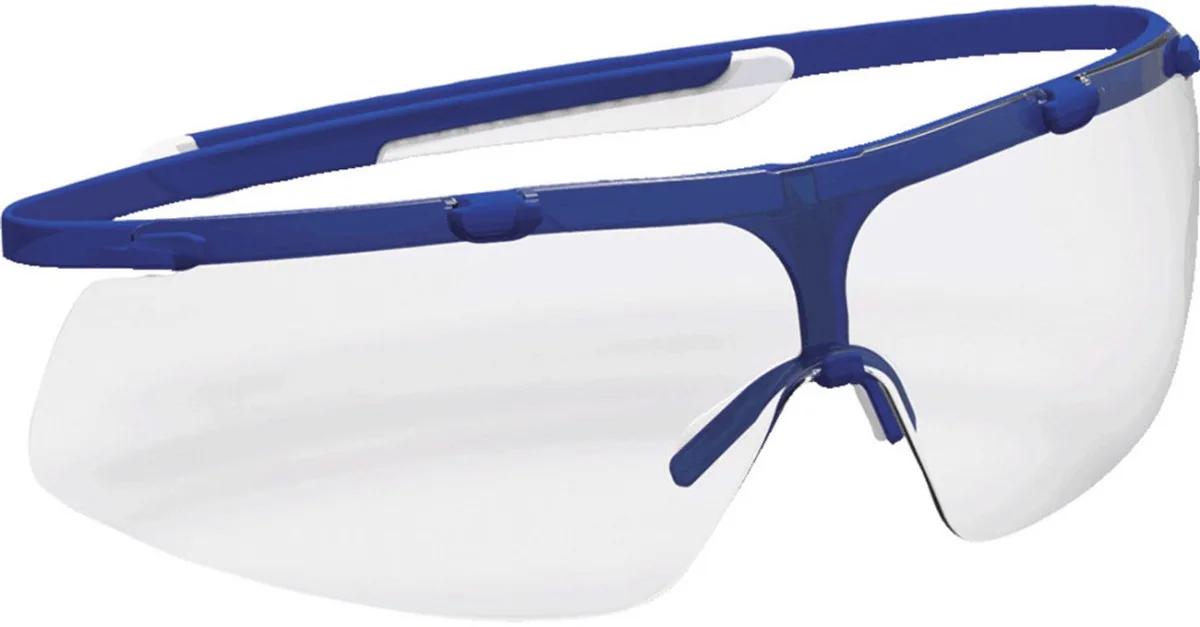 super g 9172 veiligheidsbril, kleurloos PC-glas, excellence Blauw, wit van Uvex, Blauw, Wit – productafbeelding