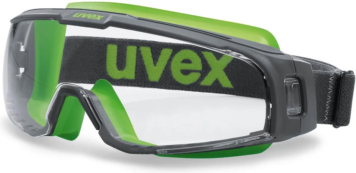 U-Sonic 9308245 Veiligheidsbril Zwart Groen van Uvex, Grijs, Lime – productafbeelding