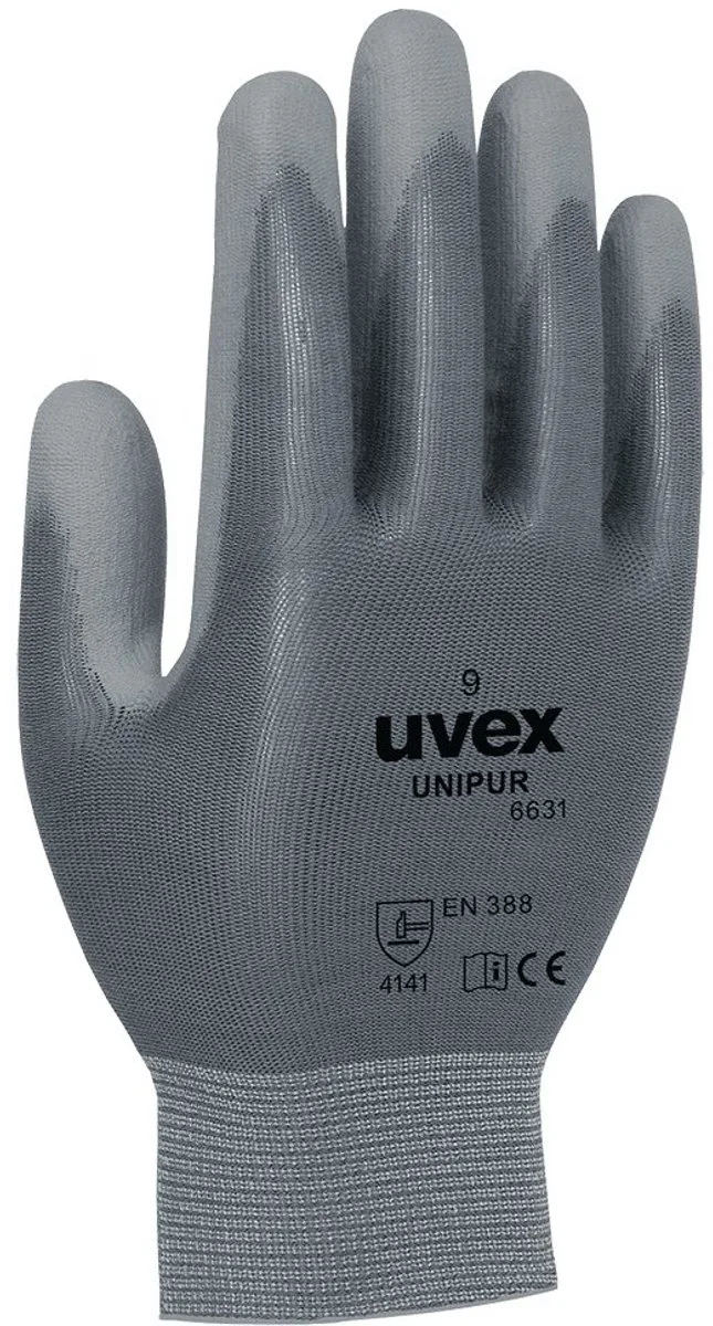 UNIPUR Montagehandschoen (XL) Grijs van Uvex, Wit, 10 – productafbeelding