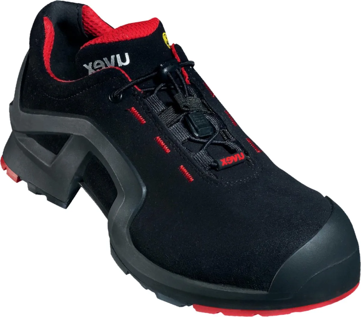 Uvex 1.8516.2 ESD werkschoen - S3 - zwart van Uvex, Zwart, Rood, 46 – productafbeelding