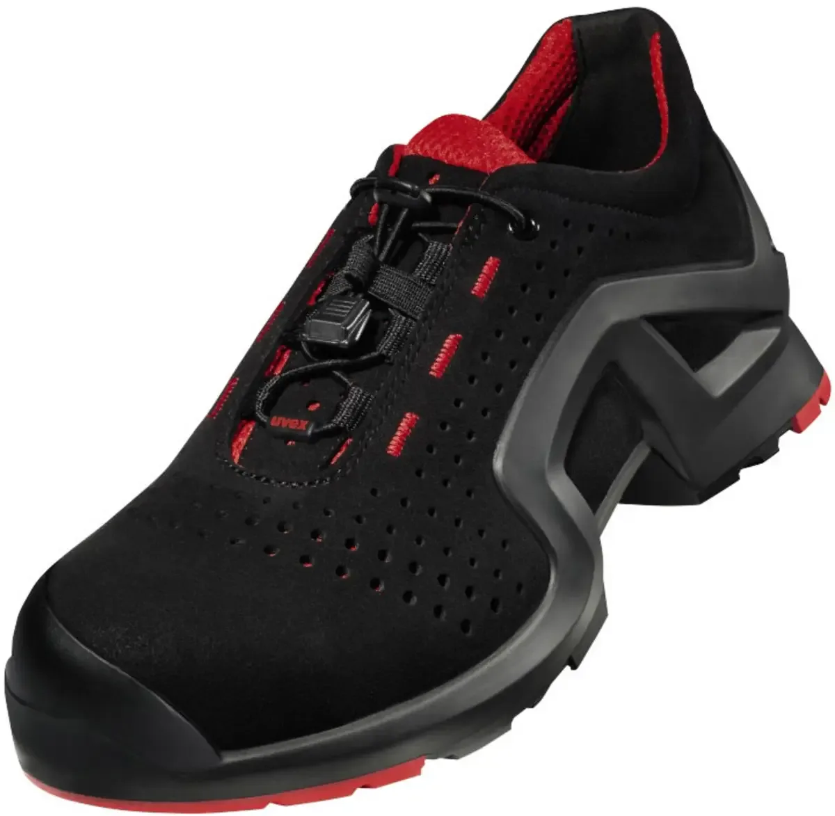 uvex 1 8519242 Veiligheidsschoenen S1P Schoenmaat (EU): 42 Zwart, Rood 1 paar van Uvex, Zwart, Rood – productafbeelding