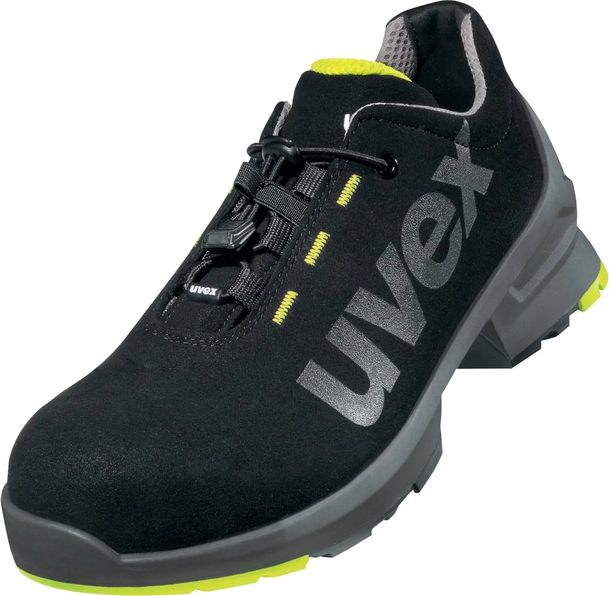 Uvex 1.8544.7 werkschoen - S2 - zwart/geel fra Uvex, Sort, 49 – produktbillede
