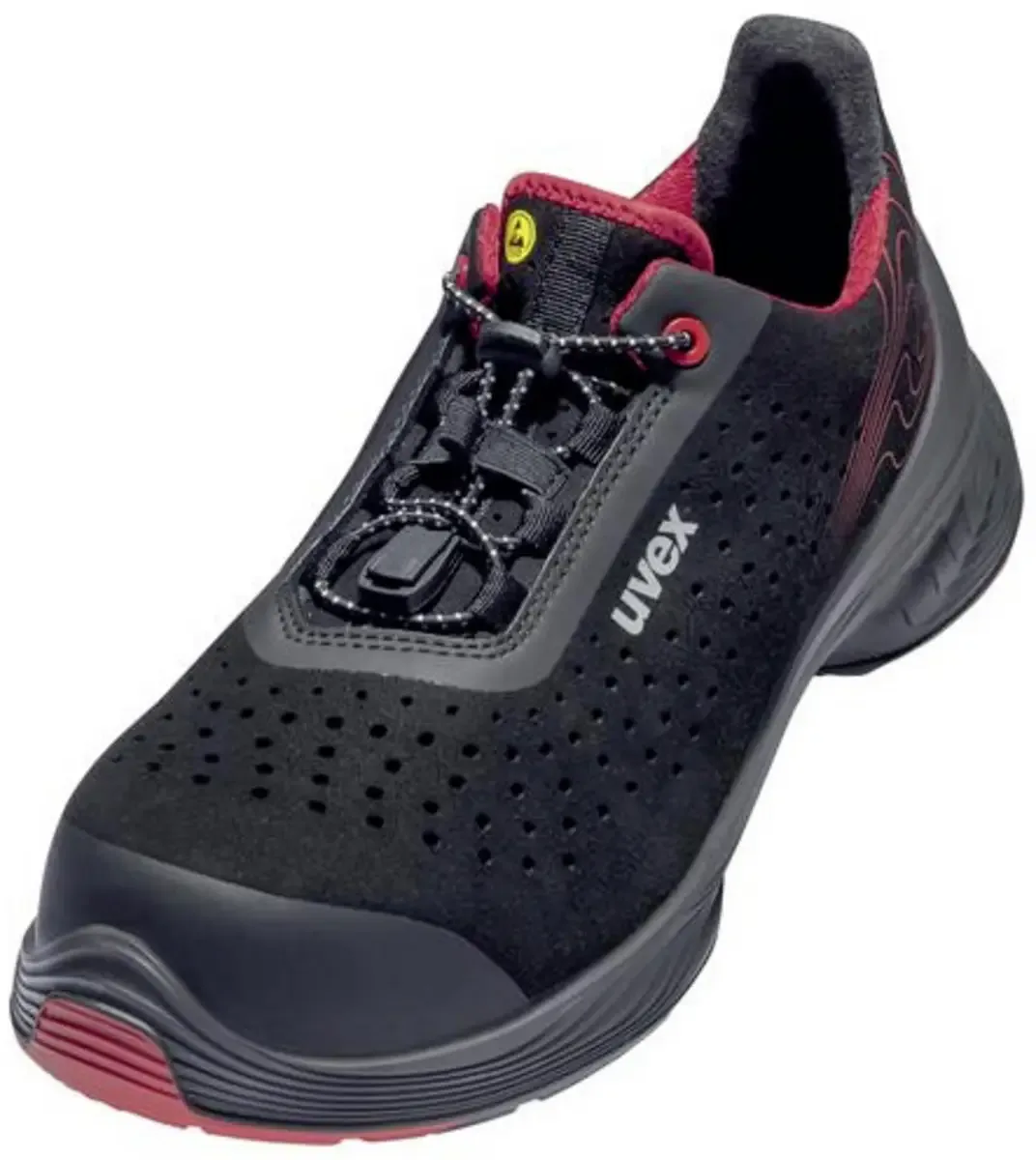 uvex 1 G2 6837248 Lage veiligheidsschoenen ESD S1P Schoenmaat (EU): 48 1 paar de Uvex, Rouge, Noir – image du produit