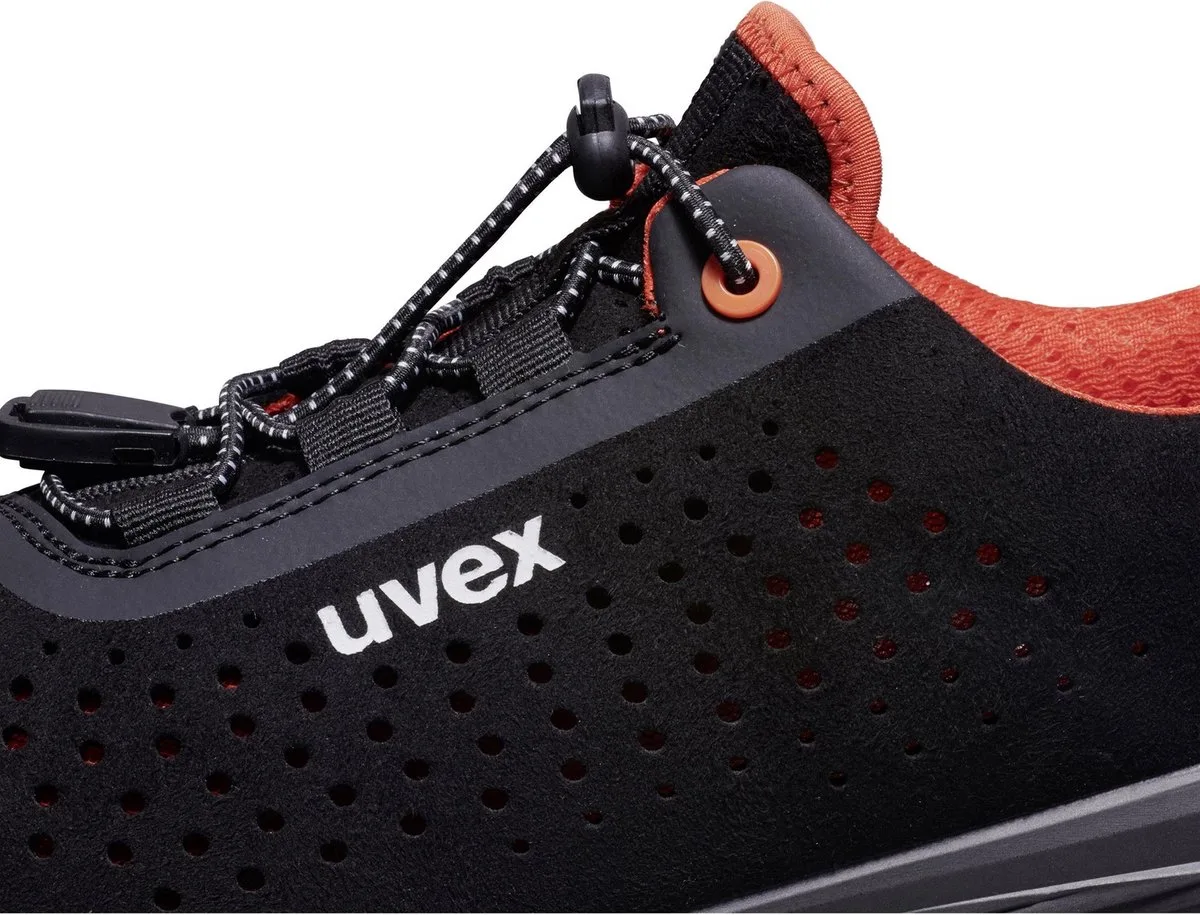 Uvex 1 G2 Halbschoenen S1 68468 Zwart, Rood (68468) van Uvex, Zwart – productafbeelding
