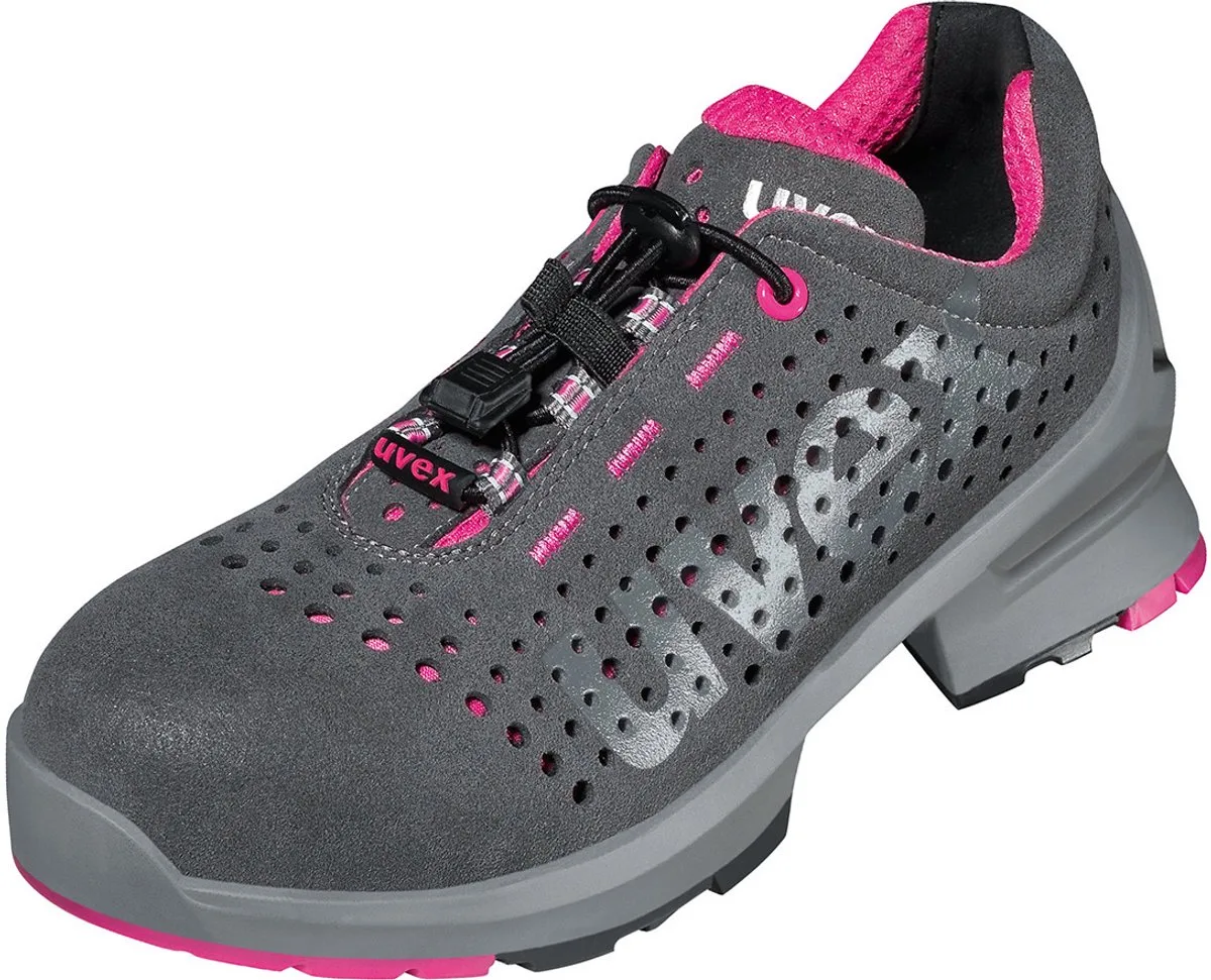 Uvex 1 Ladies S1 Geperforeerd 85618 - Grijs/Roze de Uvex, Gris, Rose, 43 – image du produit
