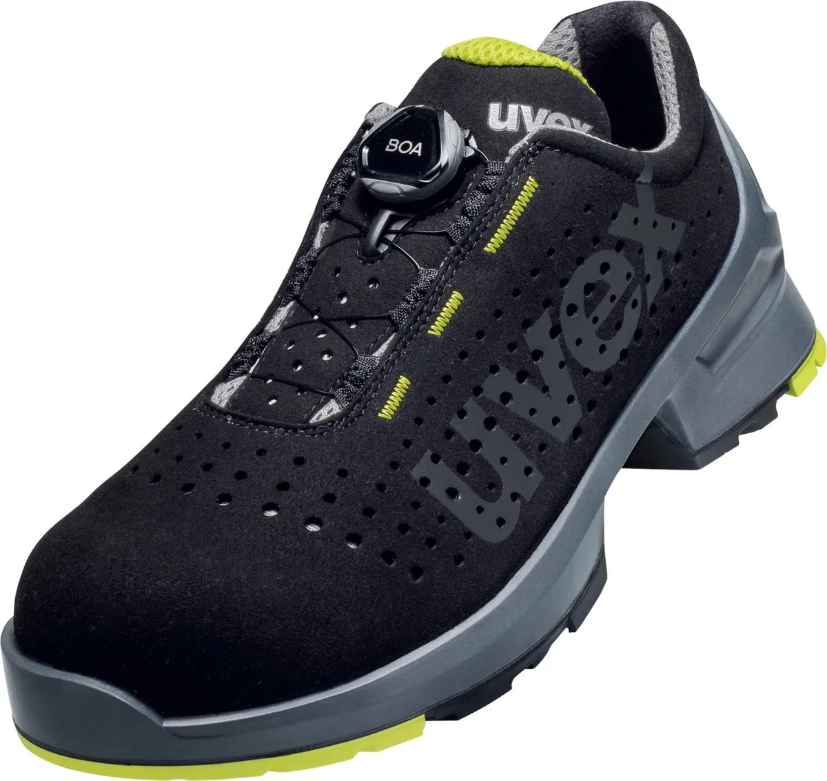 Uvex 1 paaralb-schoenen S1 65658 Zwart, Geel (65658) de Uvex, Noir – image du produit