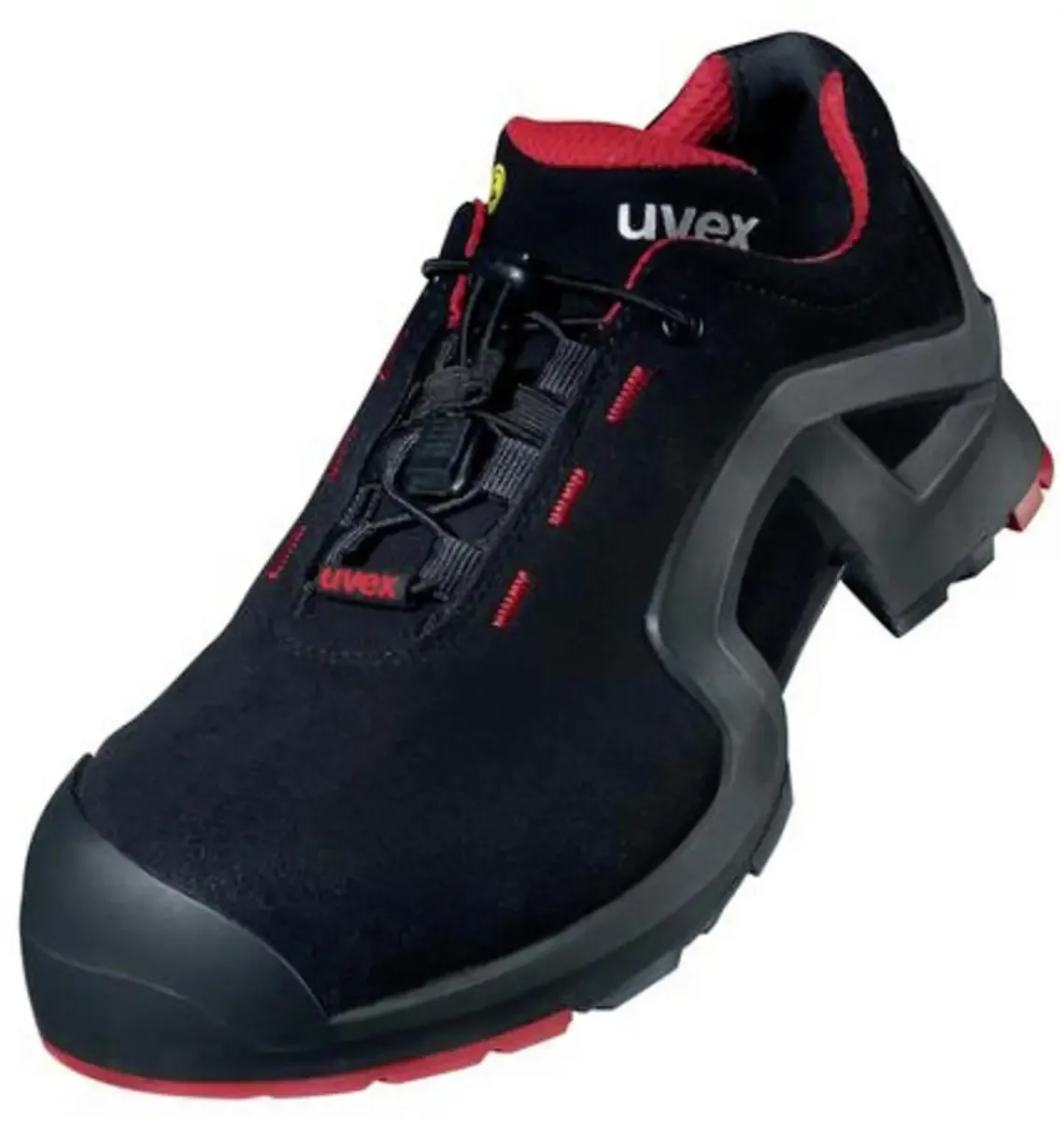 uvex 1 support 8516241 Lage veiligheidsschoenen ESD S3 Schoenmaat (EU): 41 1 paar von Uvex, Rot, Schwarz – Produktbild