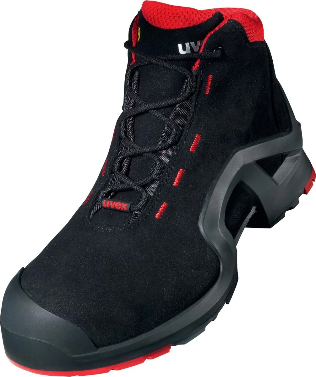 uvex 1 support 8517242 Hoge veiligheidsschoenen ESD S3 Schoenmaat (EU): 42 1 paar fra Uvex, Rød, Sort – produktbillede