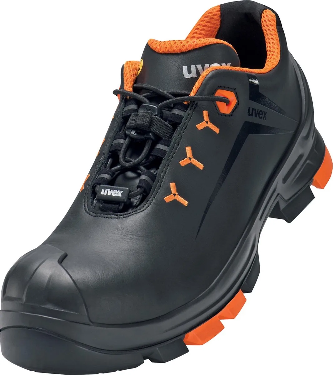 uvex 2 6502242 Veiligheidsschoenen S3 Schoenmaat (EU): 42 Zwart, Oranje 1 paar van Uvex, Zwart, Oranje – productafbeelding