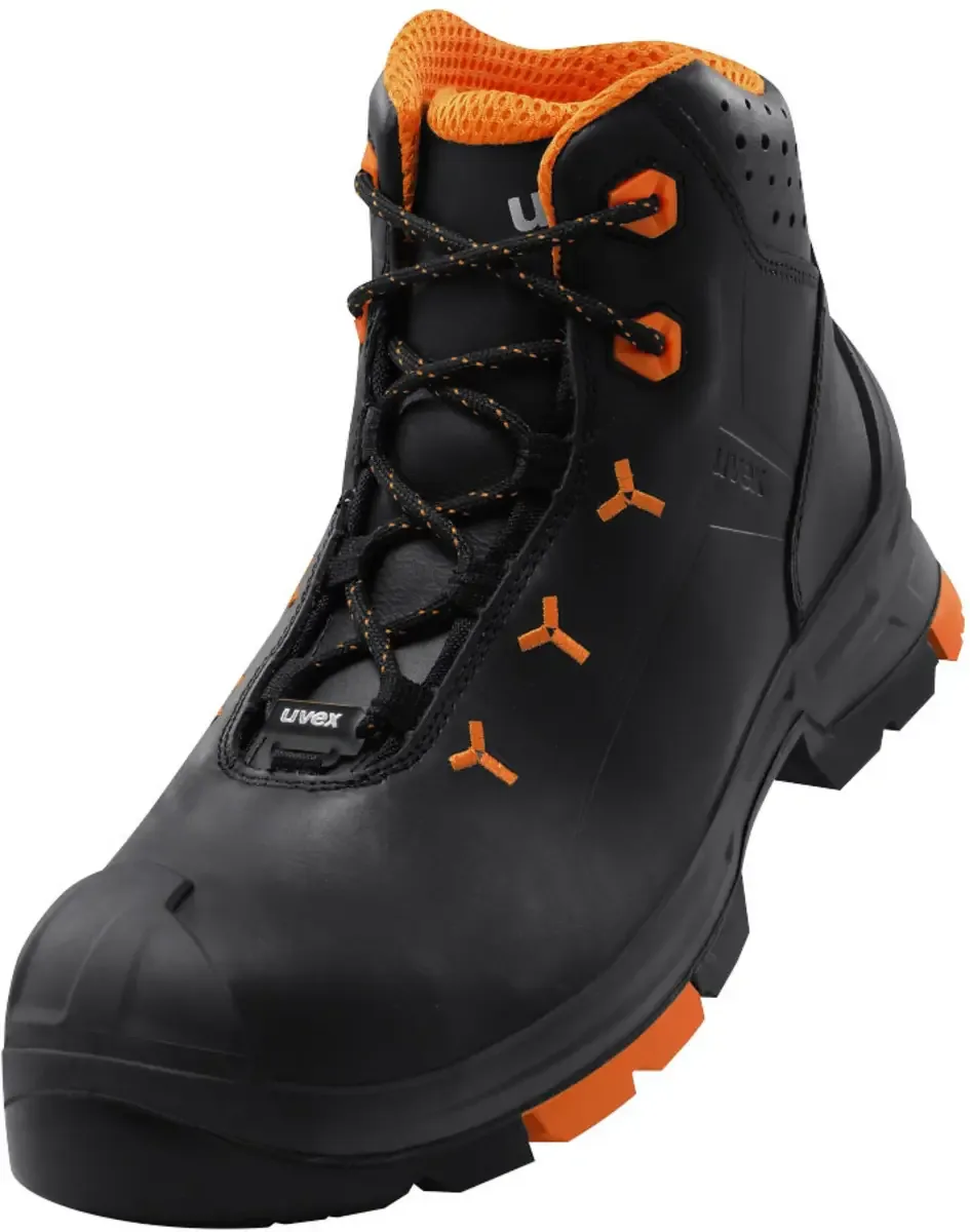 uvex 2 6503240 Hoge veiligheidsschoenen S3 Schoenmaat (EU): 40 Zwart, Oranje 1 paar fra Uvex, Sort, Orange – produktbillede