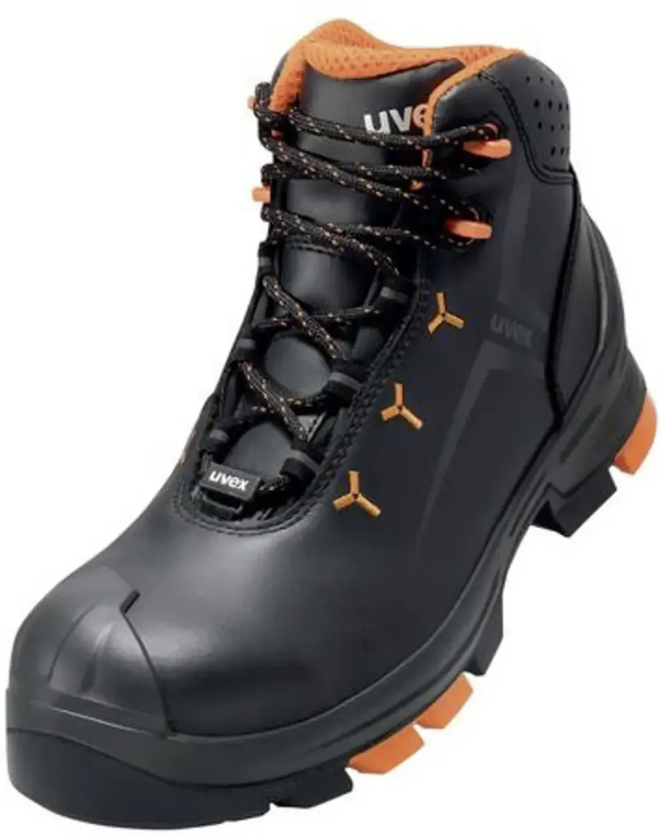 uvex 2 6503248 Hoge veiligheidsschoenen ESD S3 Schoenmaat (EU): 48 Oranje, Zwart 1 paar von Uvex, Orange, Schwarz – Produktbild