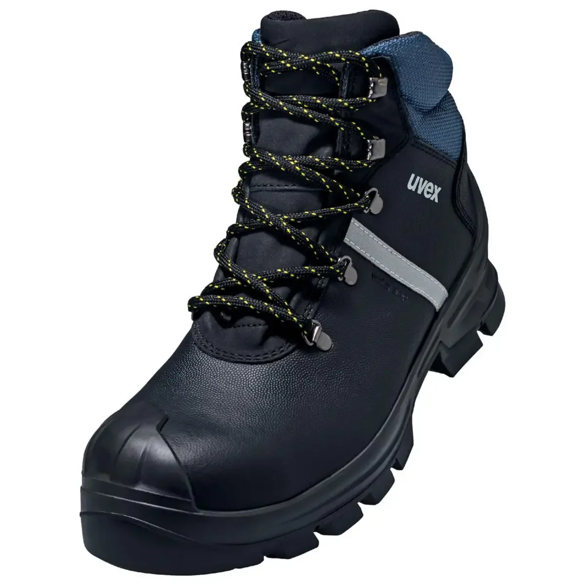uvex 2 construction 6512152 Hoge veiligheidsschoenen S3 Schoenmaat (EU): 52 Zwart, Blauw 1 paar fra Uvex, Sort, Blå – produktbillede
