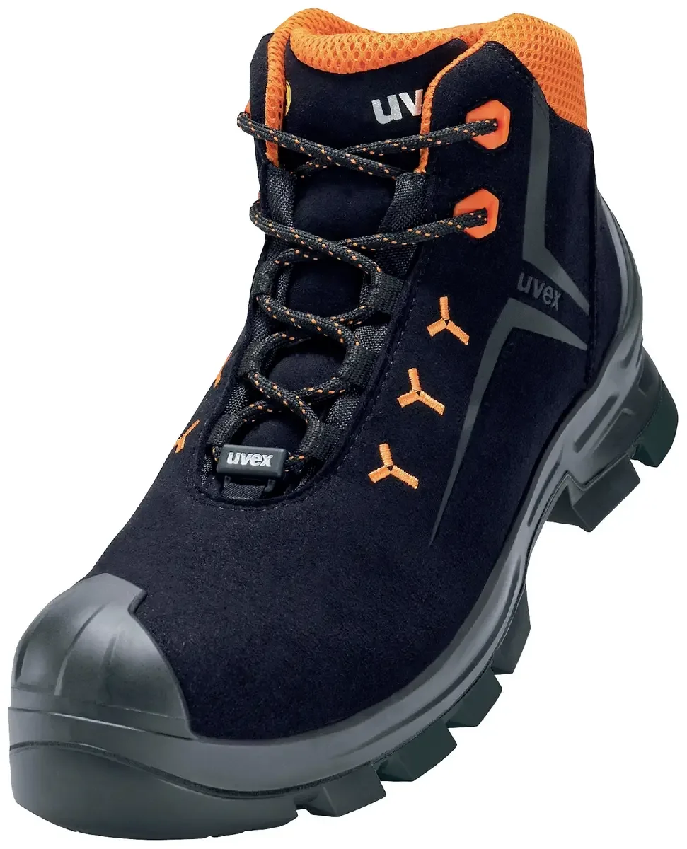 uvex 2 MACSOLE® 6529242 Hoge veiligheidsschoenen ESD S3 Schoenmaat (EU): 42 Zwart, Rood 1 paar de Uvex, Noir, Rouge – image du produit