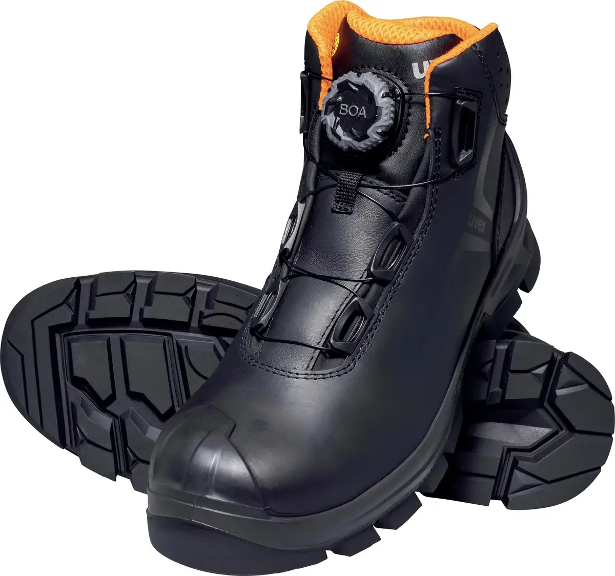 uvex 2 MACSOLE BOA 6532251 Hoge veiligheidsschoenen S3 Schoenmaat (EU): 51 Zwart, Oranje 1 paar de Uvex, Noir, Orange – image du produit