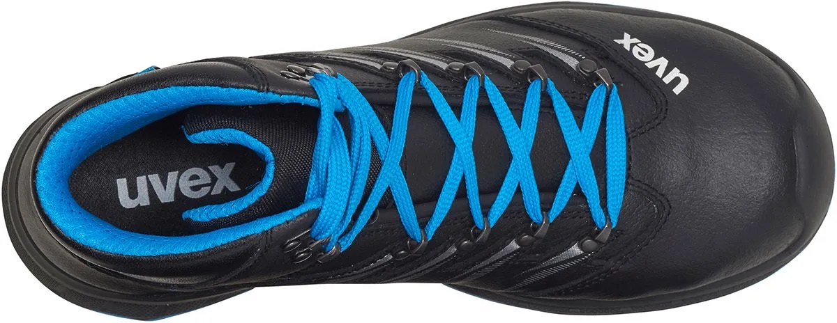 Uvex 2 Trend werklschoen hoog S3 69352 - Zwart/Blauw van Uvex, Zwart, Blauw, 47 – productafbeelding