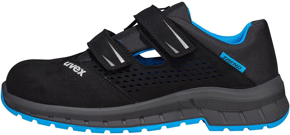 Uvex 2 trendy sandalen S1P 69362 blauw, zwart (69362) fra Uvex, Sort, Blå – produktbillede