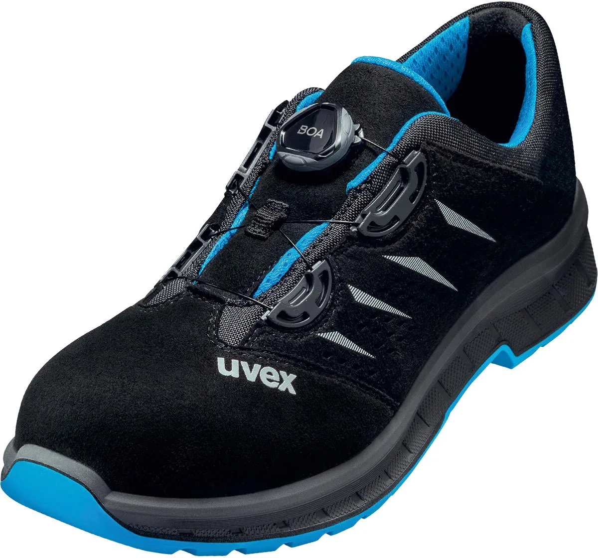 Uvex 2 Veiligheidsschoen S1P BOA 25425 - Zwart/Blauw van Uvex, Zwart, Blauw, 42 – productafbeelding