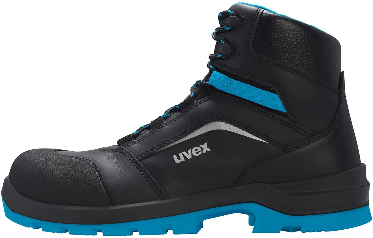 Uvex 2 Xenova werkschoen hoog S3 95562 - Zwart/Groen van Uvex, Zwart, Groen, 38 – productafbeelding