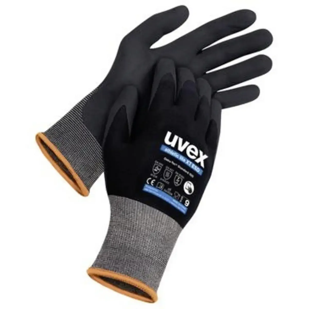 uvex 60024 6002407 Montagehandschoen Polyamide, Elasthan, Carbon 1 paar de Uvex, Noir – image du produit