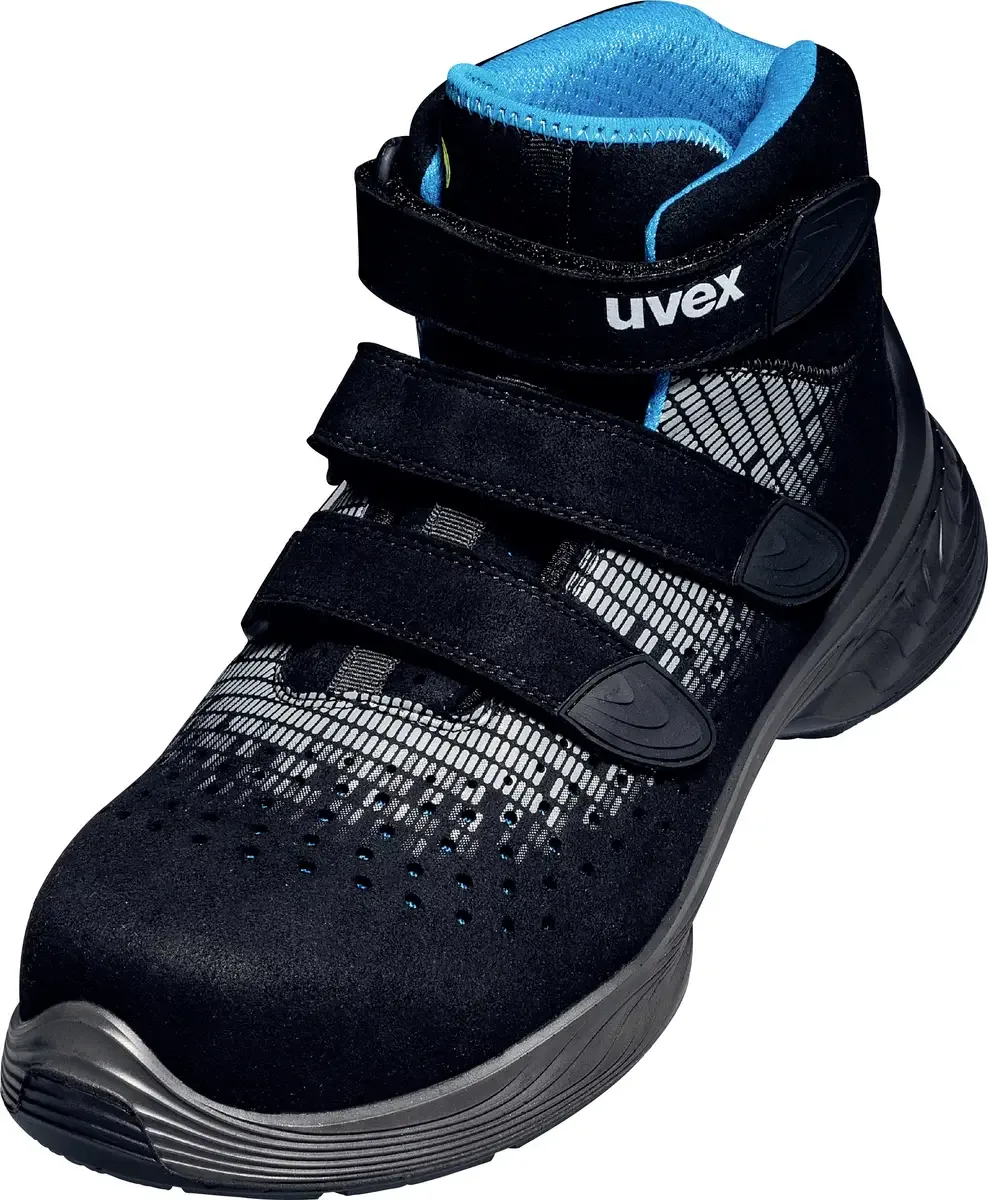 Stiefel 1 G2 S1 schwarz silber Weite 12 Gr. 44 von Uvex, Blau, Schwarz – Produktbild