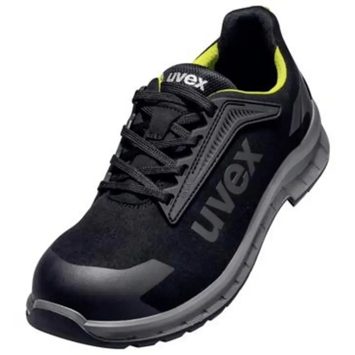 Halbschuhe 2 trend S3S 69413 schwarz gelb Weite 12 Gr. 37 von Uvex, Schwarz, Gelb – Produktbild