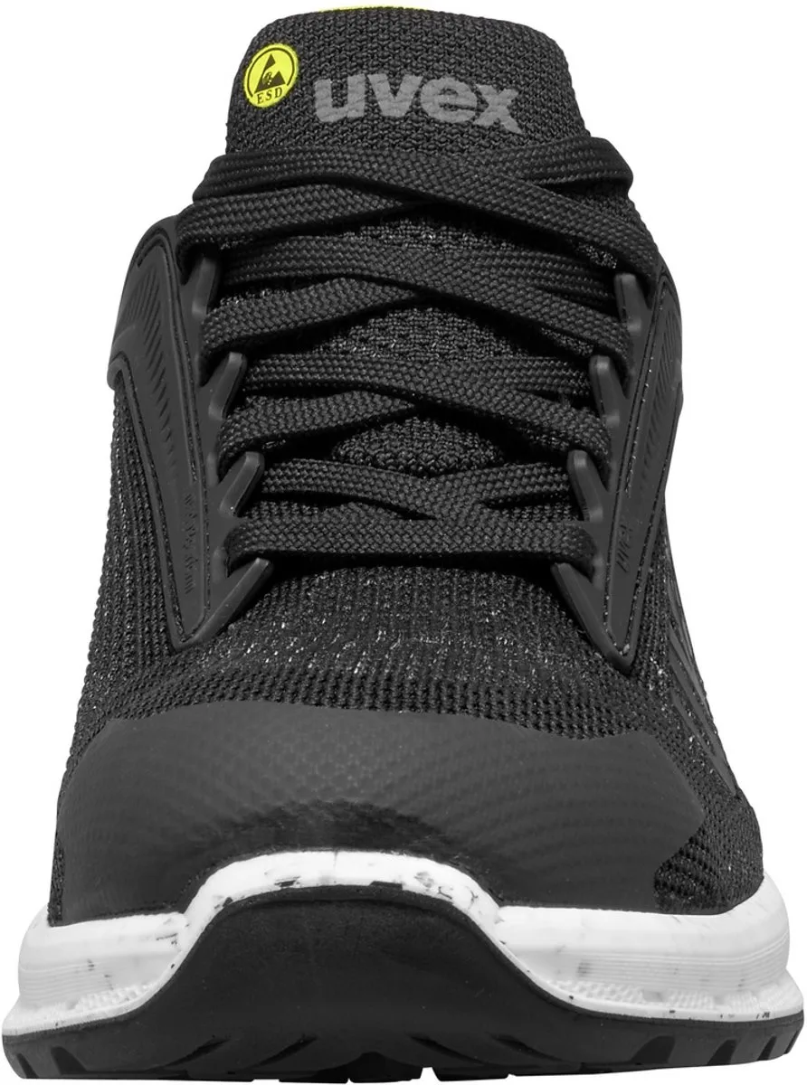 Veiligheidsit-schoen 2 Trend S1 PS 69031 Halb-schoen Gebreid PU 6903 von Uvex, Schwarz, Gelb – Produktbild