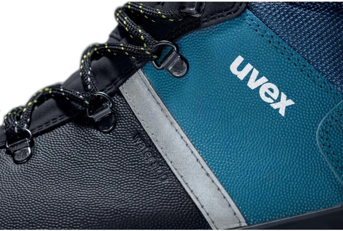 Veiligheidsit-schoen Laarzen 6513 Zwart/Blauw by Uvex, Black – product image