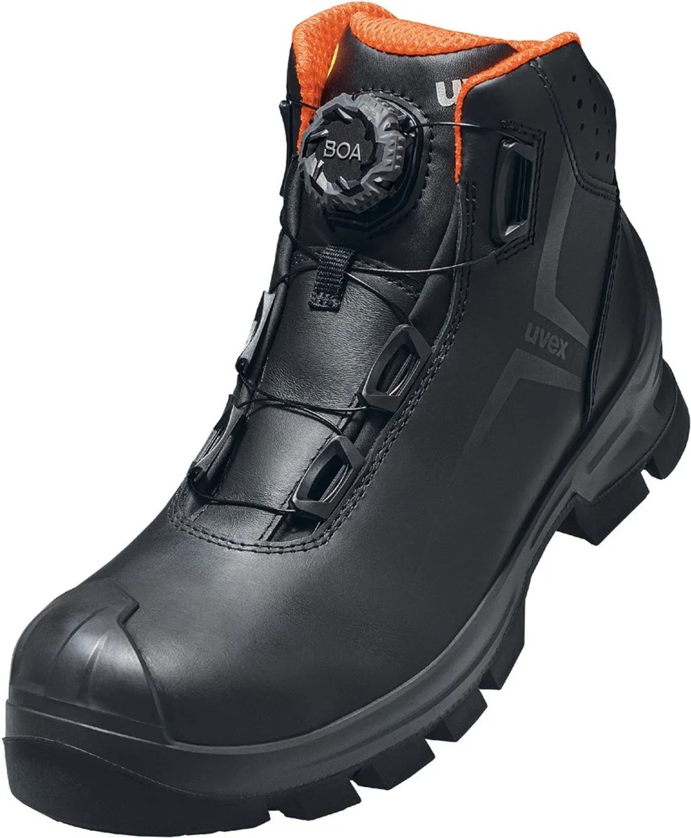 Veiligheidsit-schoen Macsole-laars S3 65321 Zwart, Oranje van Uvex, Zwart – productafbeelding