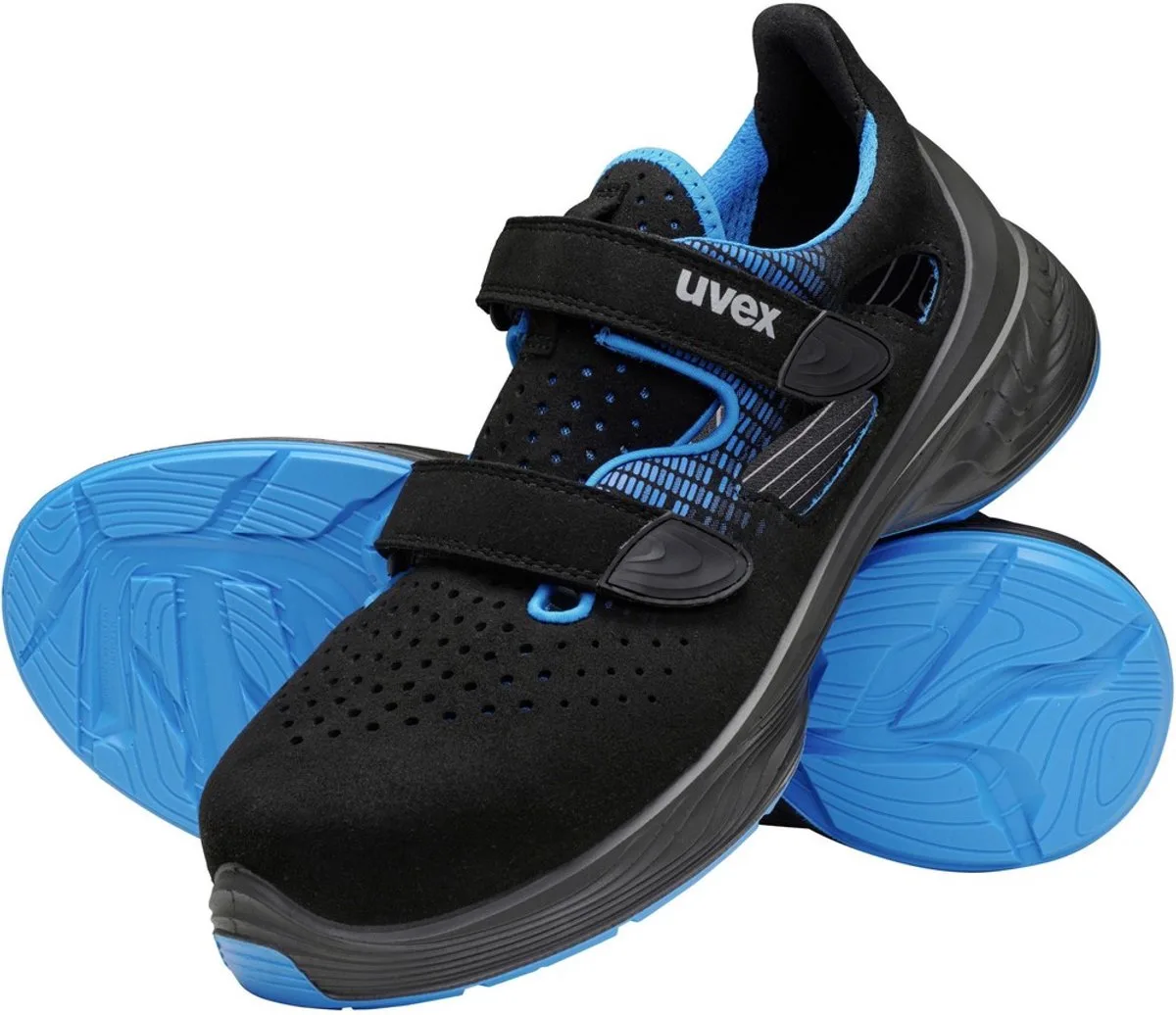 Veiligheidsit-schoen, sandaal 6848, zwart/blauw, PU de Uvex, Bleu – image du produit
