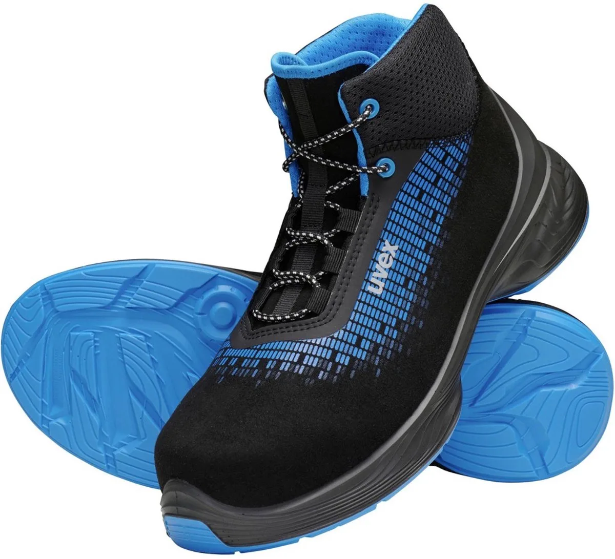 Veiligheidsit-schoenen Laarzen 6833 Zwart/Blauw Pu de Uvex, Bleu – image du produit