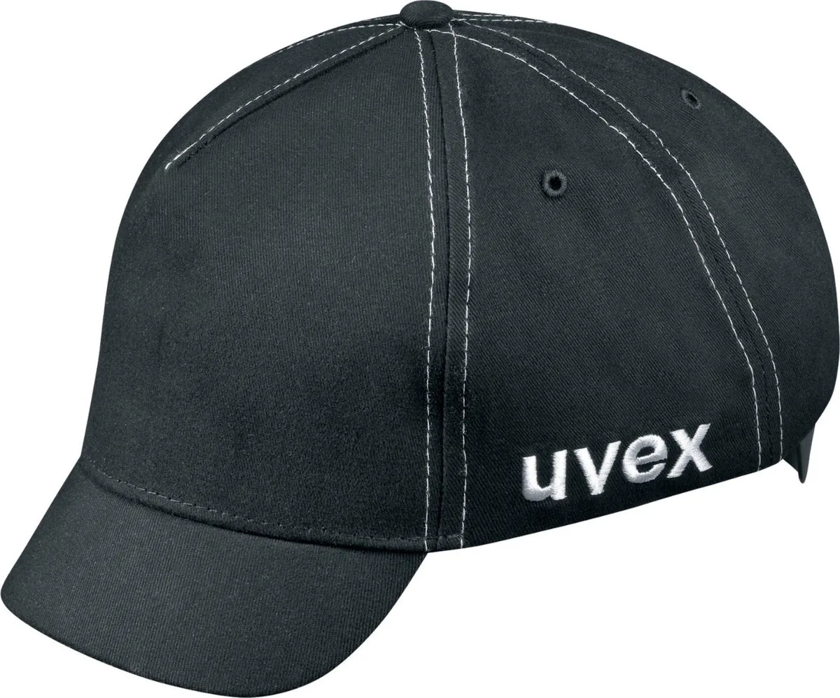 Veiligheidspet Uvex U-cap Sport stootcap, kort scherm 60-63 cm by Uvex, Black – product image