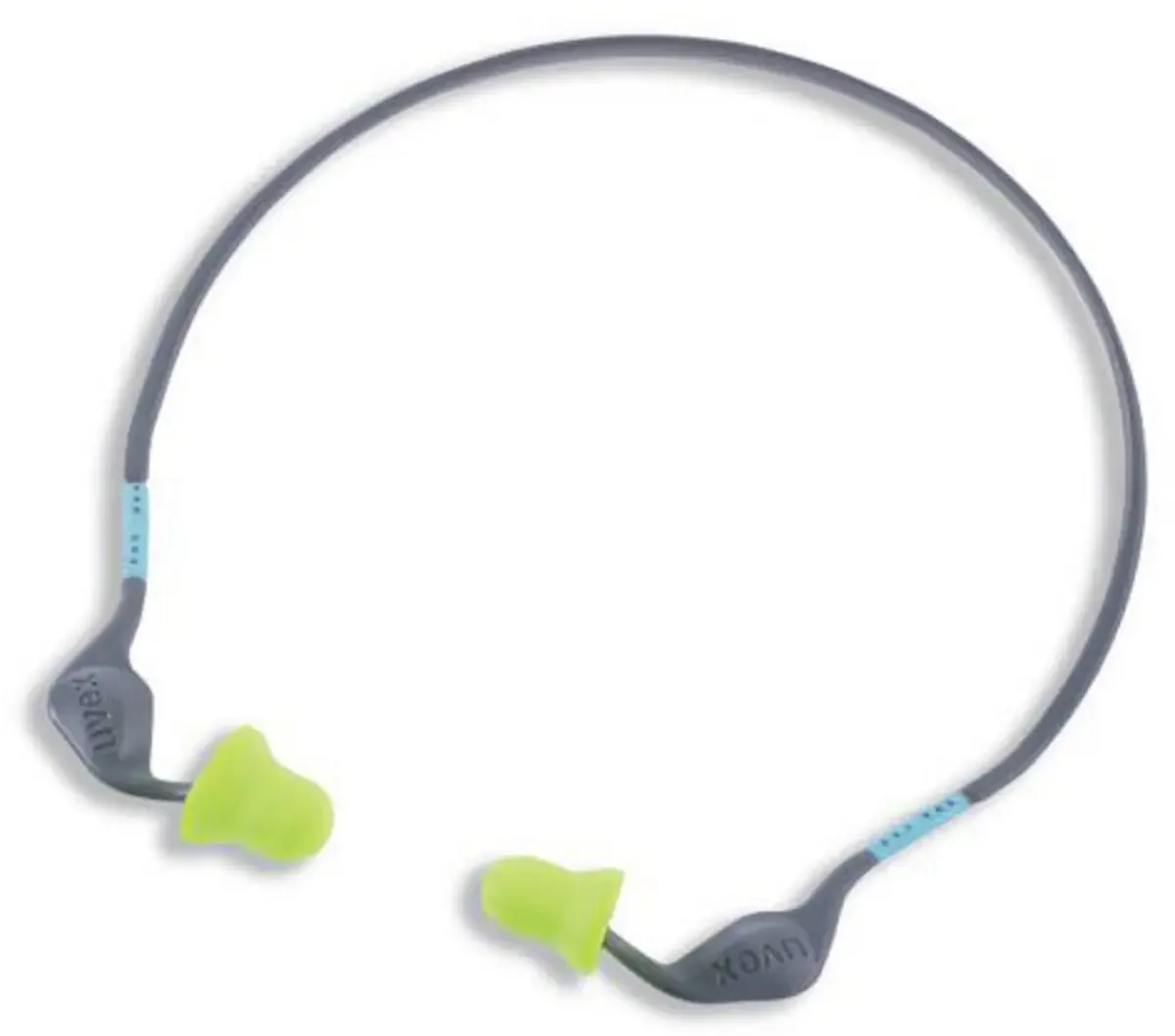 xact 2125372 Beugel-gehoorbescherming 26 dB 5 stuk(s) von Uvex, Grau, Blau, Lime – Produktbild