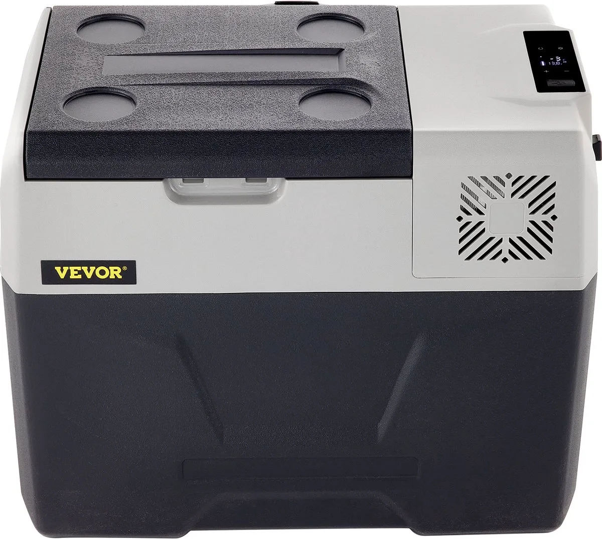 Auto Koelkast Compressor 56.9 x 36.83 x 36.07 cm Auto Koelkast Mini 30l Mini Koelkast Met Intelligent Digitaal Paneel En Schokbestendig Geschikt Voor Veel Plaatsen, Boot, Vrachtwagen, Auto, Enz de Vevor, Gris – image du produit