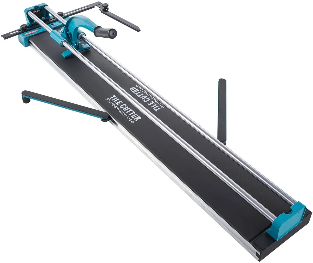 Hand Tegelsnijder Snijmachine 48" Manual Tile Cutter Cutting Machine 2.4"-6" Thickness Steel For Large Tile de Vevor, Blauw+Zwart – image du produit