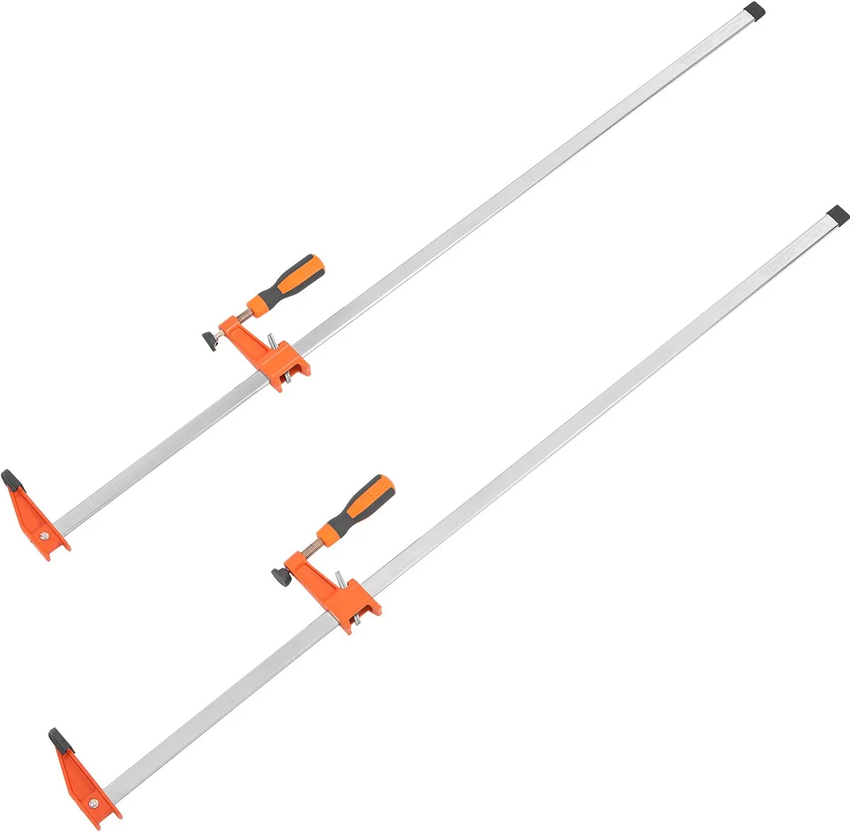 Houtbewerkingspaalklemmen, 2 Stuks 914,4 mm Klem/Spreider, Snelwisselbare F-Klem met Belastingslimiet van 272 Kg, Keeldiepte van 63,5 mm, Gietijzer En Koolstofstaal de Vevor, Orange – image du produit