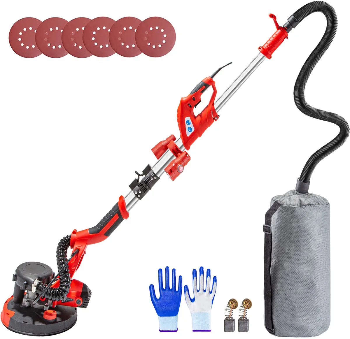 Schuurmachine Langnekschuurmachine Wandschuurmachine Plafondschuurmachine Gipsplaatschuurmachine 750w 225mm de Vevor – image du produit