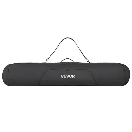Snowboardtaske, Op Til 65 In/165 cm, Polstret Ski- & Snowboardtaske Til Flyrejser, 600D Vandtæt Oxfordstof, Med Justerbare Indvendige Remme, Til Skistave, Briller, Handsker, Hjelm, Støvler (Sort) de Vevor – image du produit