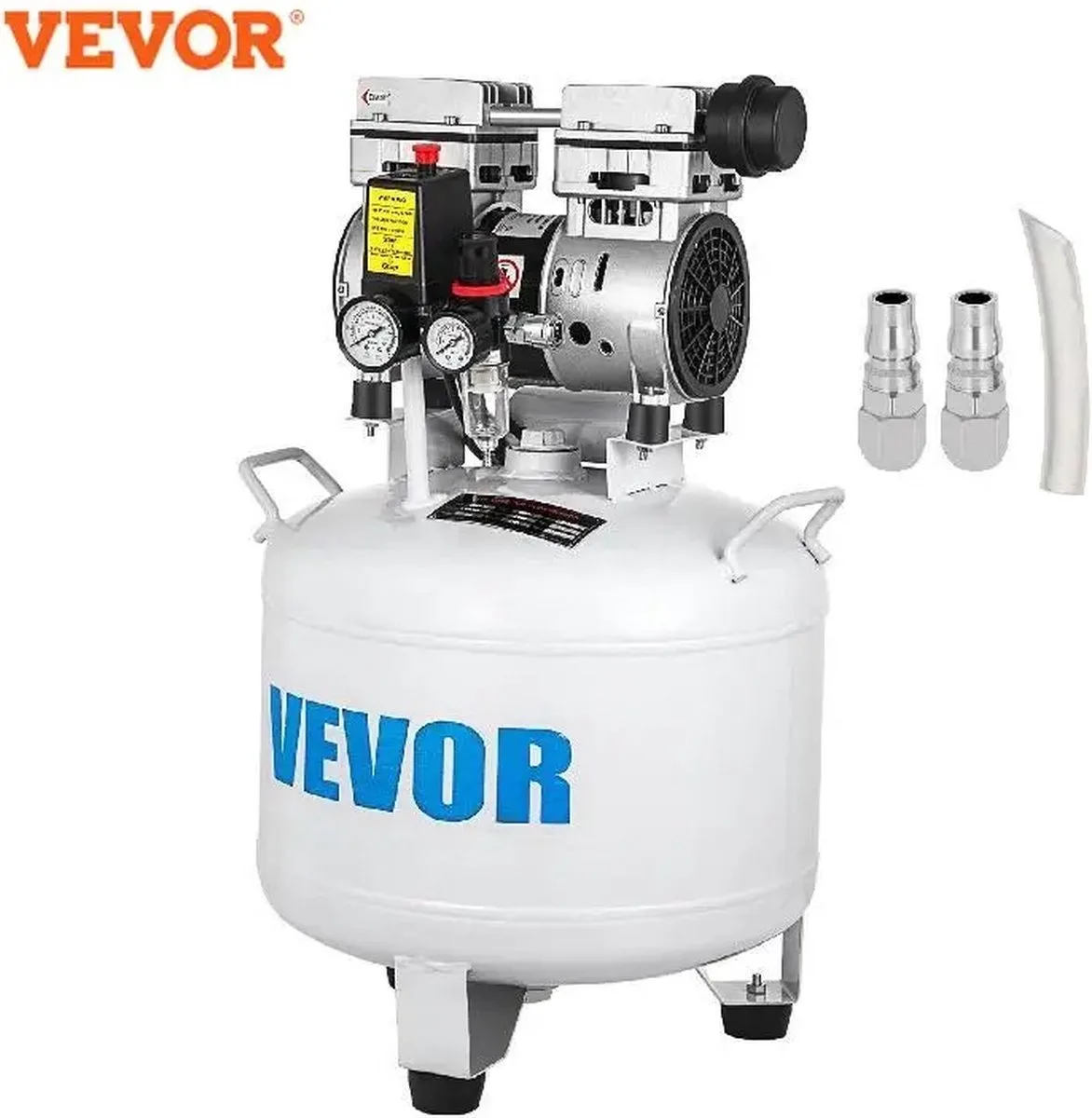 Stille Luchtcompressor - Luchtcompressor - Luchtblazer - 850W - 30L - 8 Bar - 70DB de Vevor, Noir – image du produit