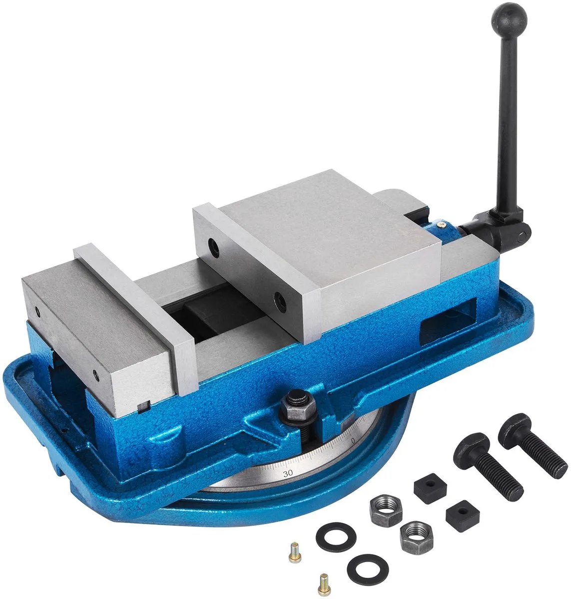 VEVOR 3" Freesmachine Lockdown Bankschroef Draaibare Basis Draaivoet Acme Schroeven Nauwkeurige Schaal van Vevor – productafbeelding