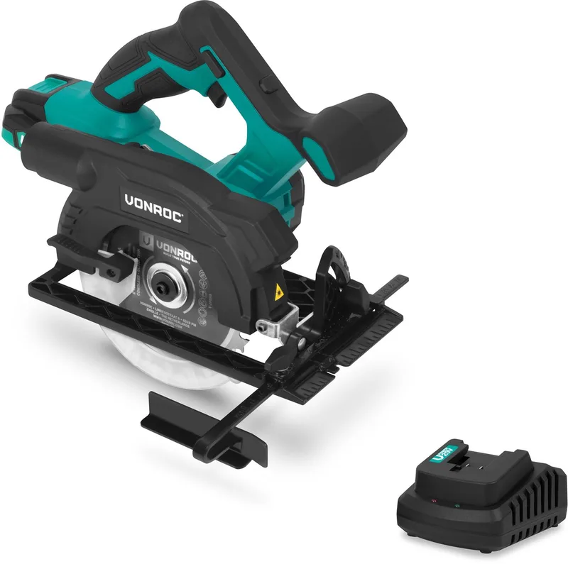 Accu Cirkelzaag 20V – 150mm - Incl. 2.0Ah accu en snellader de VONROC – image du produit