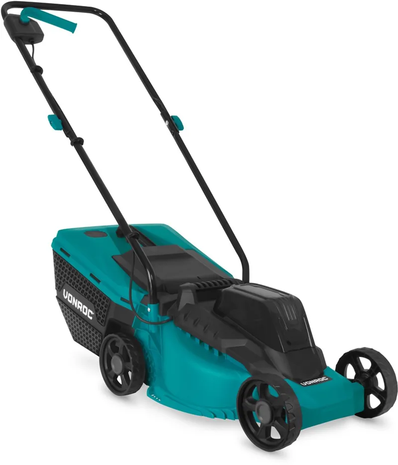 Accu Grasmaaier 20V – 32 cm maaibreedte – Borstelloze motor - Drie instelbare maai-hoogtes: 30/50/70 mm - Incl. 30L Opvangbak - Excl. Accu en snellader von VONROC – Produktbild