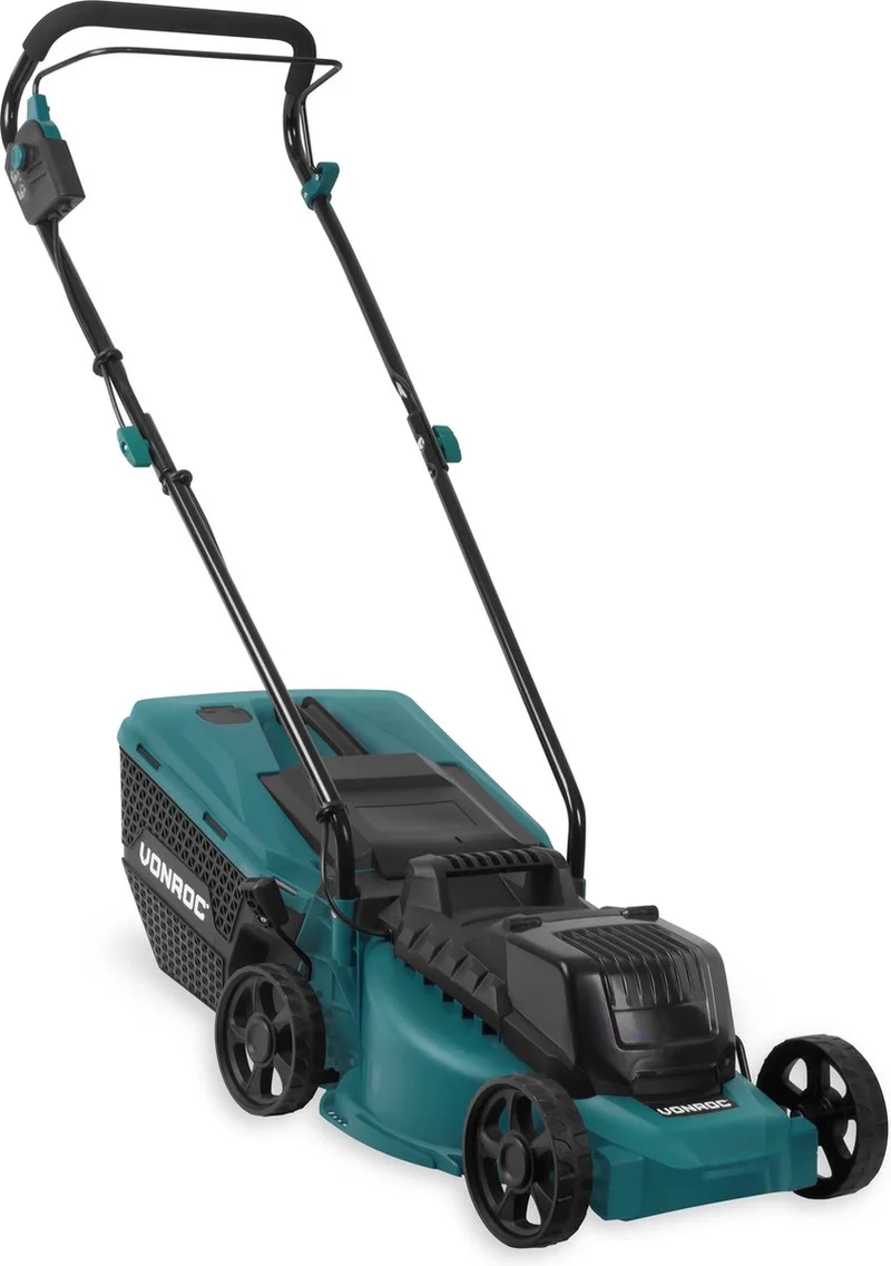 Accu Grasmaaier – 40V – 33 cm maaibreedte – Brushless motor - Vijf instelbare maai-hoogtes: 30/40/50/60/70 mm - Incl. 30L Opvangbak - Excl. Accu’s en snelladers by VONROC – product image