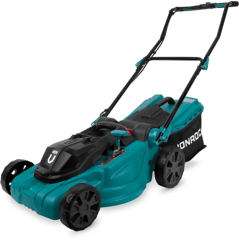 Accu Grasmaaier – 40V – 38 cm maaibreedte - Vier instelbare maaihoogtes: 35/45/55/65 mm - Incl. 45L Opvangbak - Excl. Accu’s en snellader de VONROC – image du produit