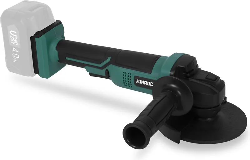 Accu Haakse Slijper - VPower 20V – Ø125mm – Incl. zijhandgreep & toolbag - Zonder accu & lader de VONROC – image du produit
