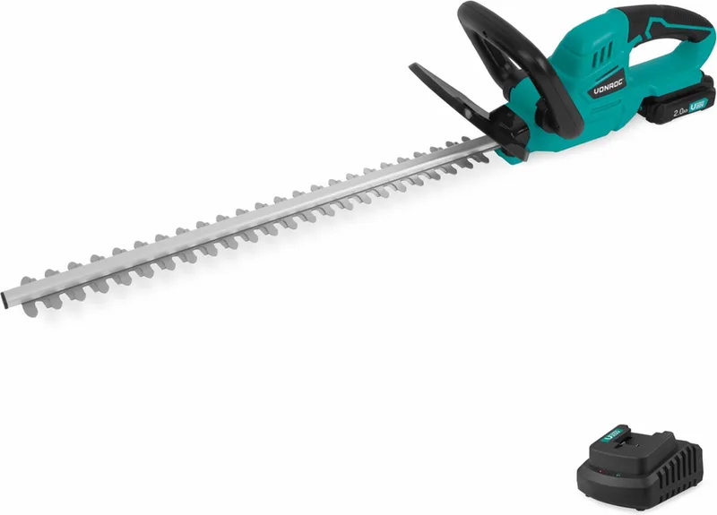 Accu Heggenschaar 20V – Zwaardlengte 520mm – Snijbreedte 14mm - Incl. 2.0Ah Accu en snellader fra VONROC – produktbillede