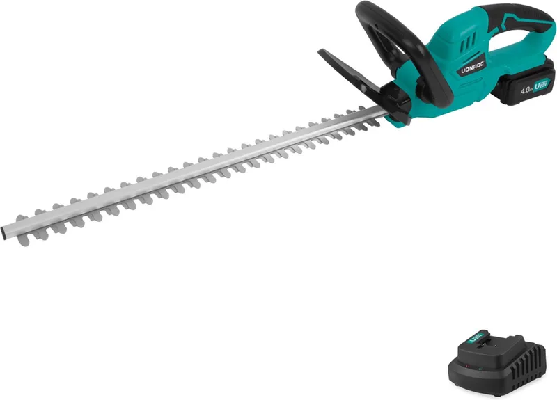 Accu Heggenschaar 20V – Zwaardlengte 520mm – Snijbreedte 14mm - Incl. 4.0Ah Accu en snellader de VONROC – image du produit