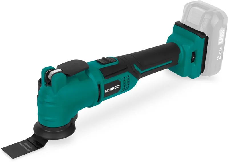Accu Multitool 20V - met schraapmes, invalzaagblad, schuurzool en schuurpapier - 6 snel-heden: 7.000 - 19.000 rpm - Excl. Accu en oplader by VONROC – product image