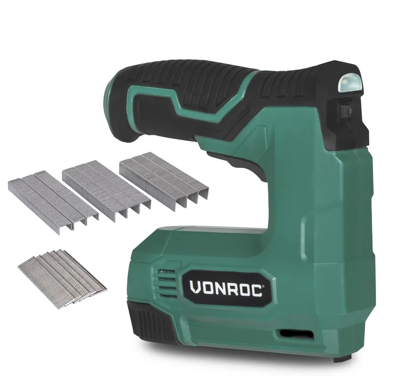 Accu tacker 4V – Complete set incl. 900 nieten en 300 spijkers by VONROC – product image