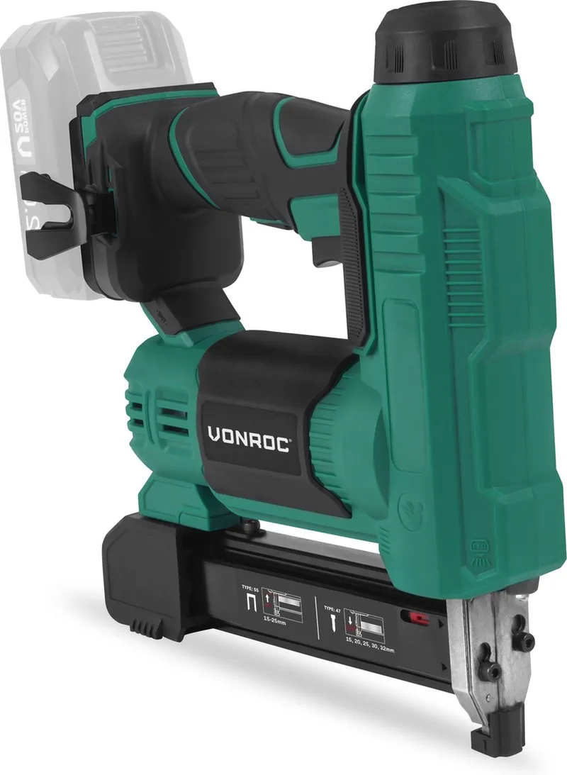 accu tacker – VPower 20V – Incl. 1000 nieten & 1000 spijkers – Zonder accu & lader von VONROC – Produktbild